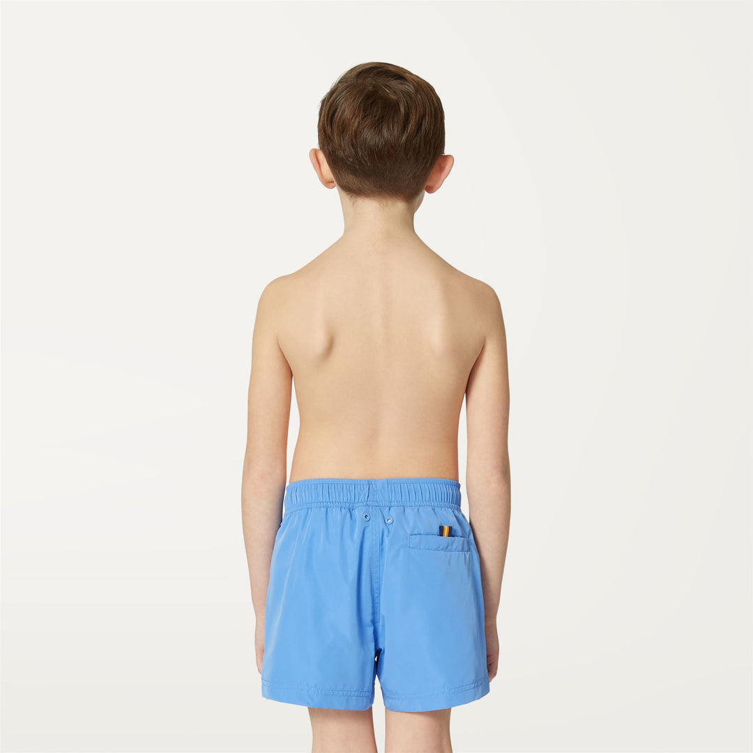 Bathing Suits Boy P. HAZEL Swimming Trunk BLUE ULTRAMARINE Dressed Front Double		