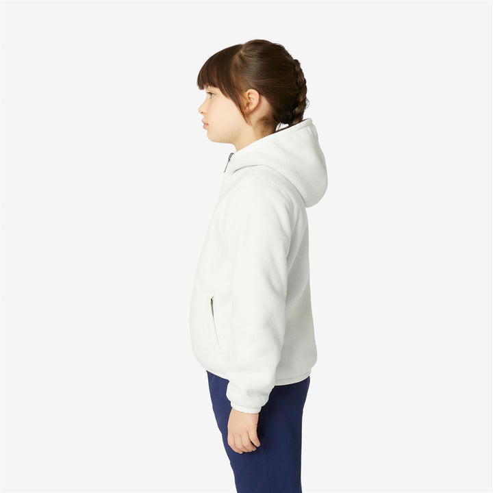 Fleece Girl P. LILY POLAR REVERSIBLE Jacket WHITE - BLACK PURE Detail (jpg Rgb)			