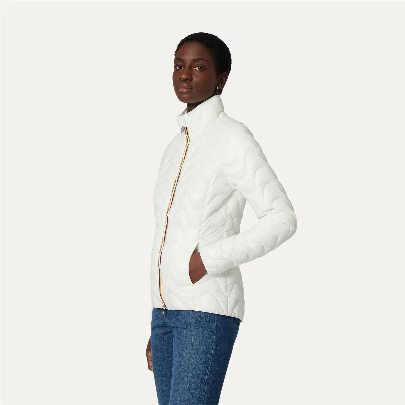 Giacca Donna violaTE QUILTED WARM bianco – K-Way.com