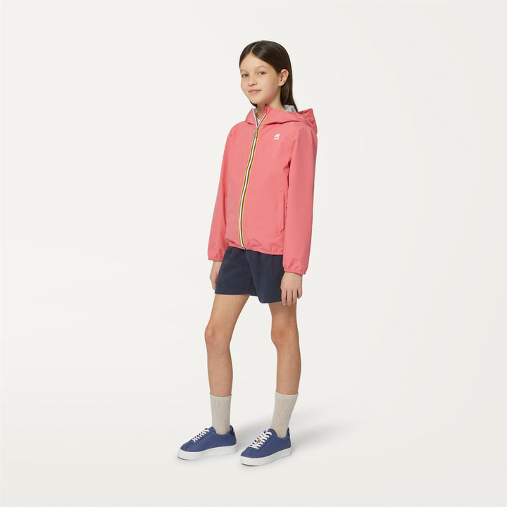 Jackets Girl P.  LIL STRETCH DOT Short PINK MD Dressed Back (jpg Rgb)		