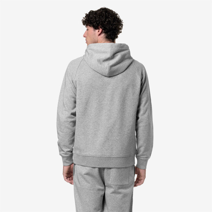 Fleece Man ALBAN Jumper GREY MEL Dressed Front Double		