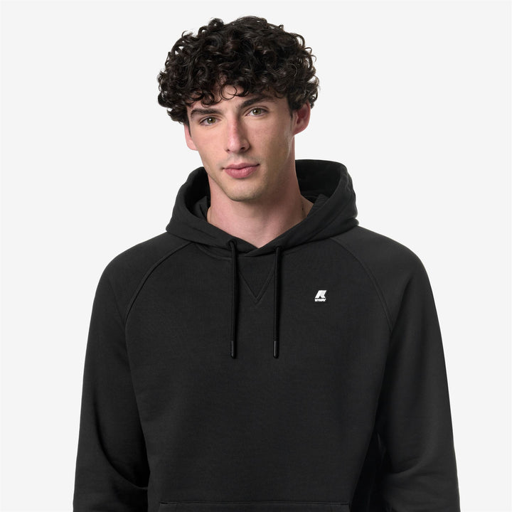 Fleece Man ALBAN Jumper BLACK PURE Detail Double				