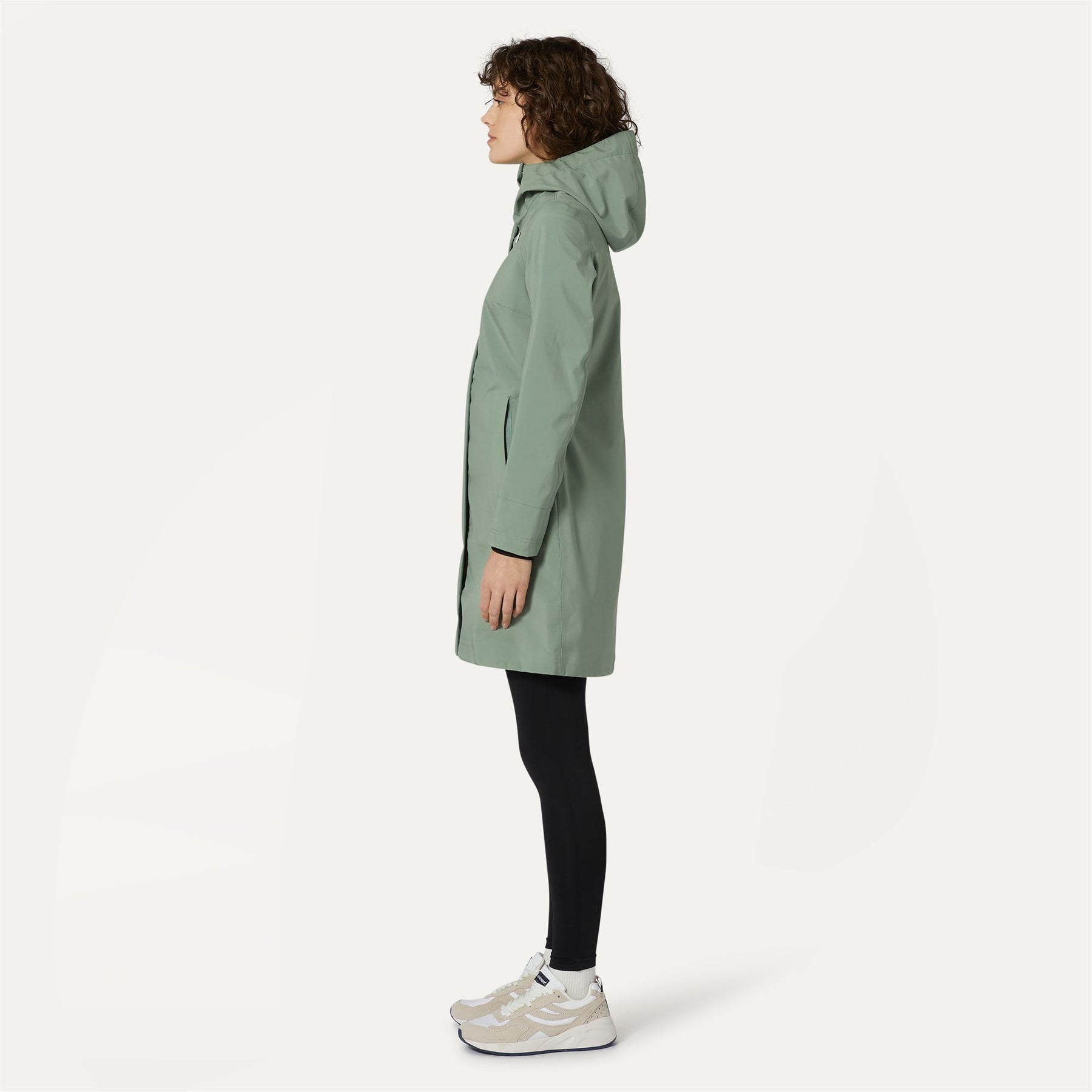 Jackets Woman STEPHY – GREEN BONDED JERSEY FJORD LENGTH 3/4
