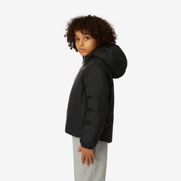 Jackets Boy P. JACQUES THERMO PLUS.2 REVERSIBLE Short BLACK PURE - GREY LT Detail (jpg Rgb)			