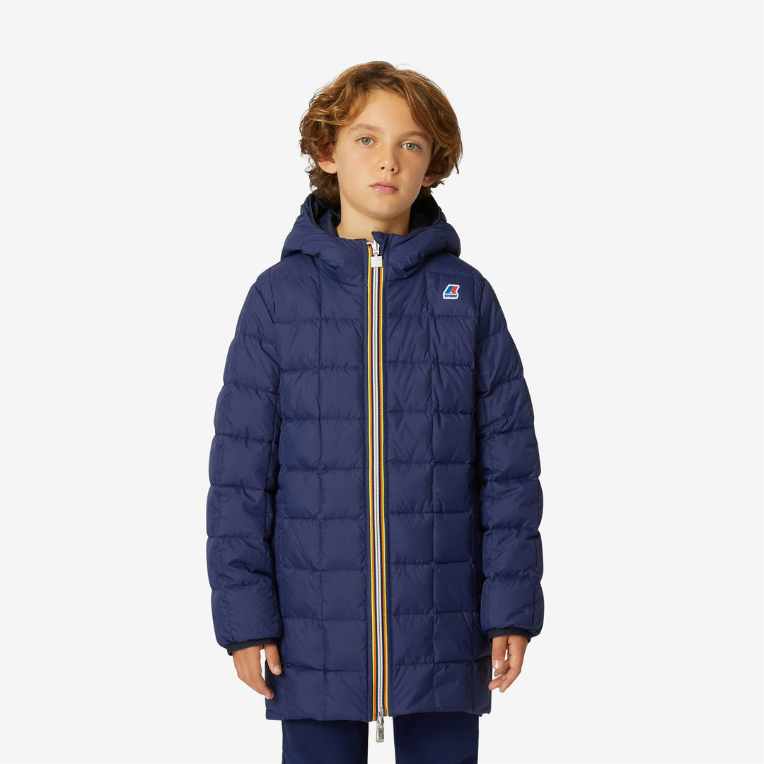 Jackets Boy P. JACOB THERMO PLUS.2 DOUBLE 3/4 Length BLUE DEPTH - BLUE MEDIEVAL Detail Double				