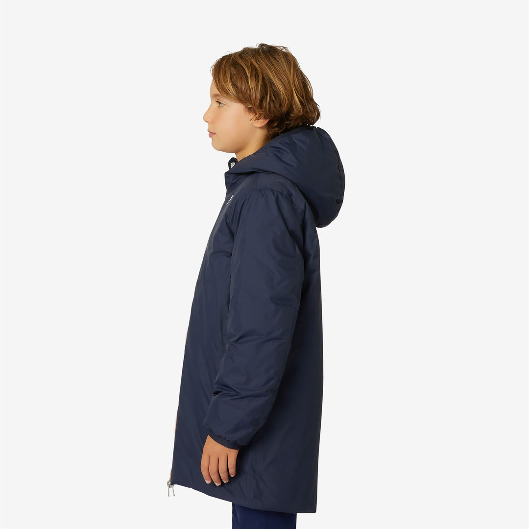 Jackets Boy P. JACOB THERMO PLUS.2 DOUBLE 3/4 Length BLUE DEPTH - BLUE MEDIEVAL Detail (jpg Rgb)			