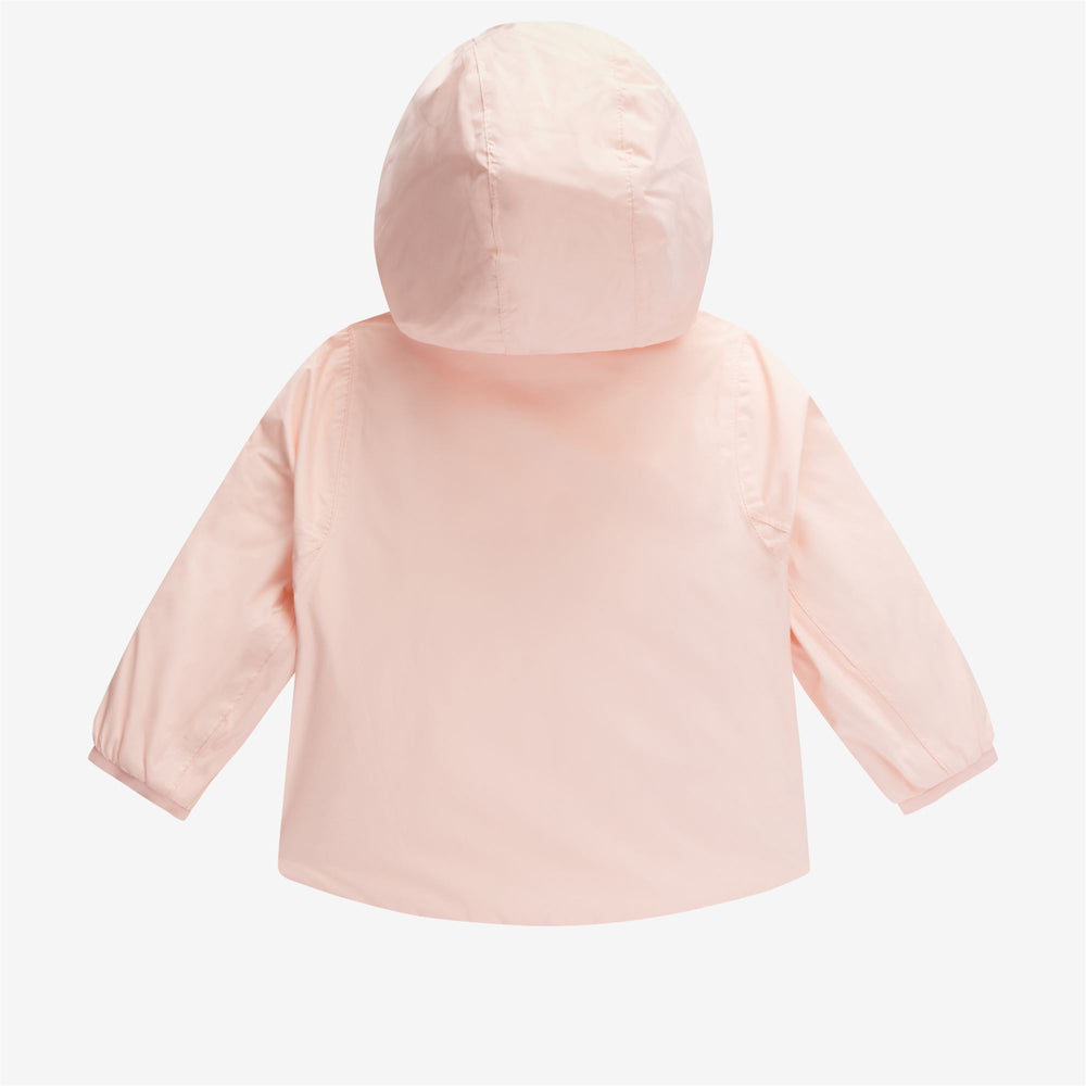 Jackets Kid unisex E. JACQUES THERMO PLUS.2 DOUBLE Short PINK DAFNE - WHITE Dressed Front (jpg Rgb)	