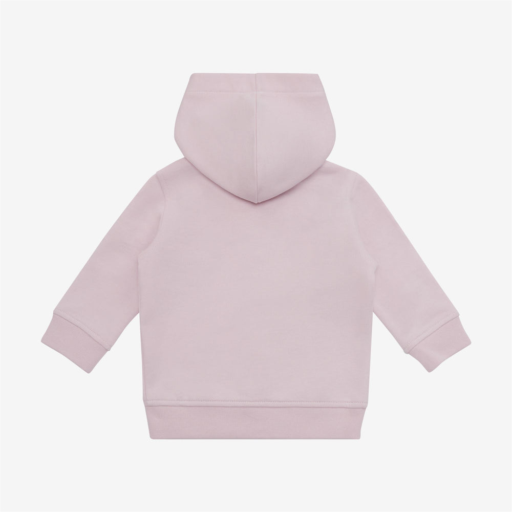 Fleece Kid unisex E. ANTHONY FLEECE Jacket PINK ROSE Dressed Back (jpg Rgb)		