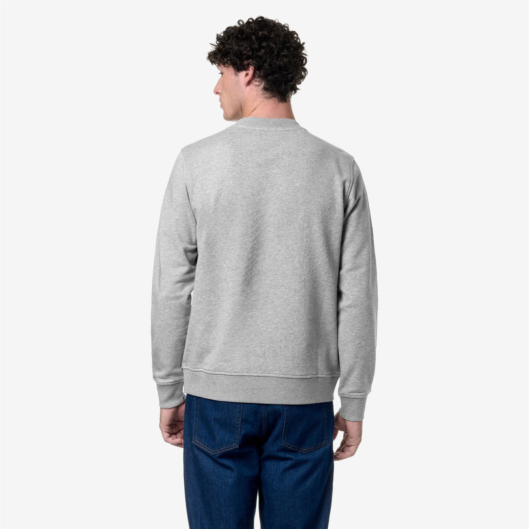 Fleece Man BAPTISTE Jumper GREY MEL Dressed Front Double		