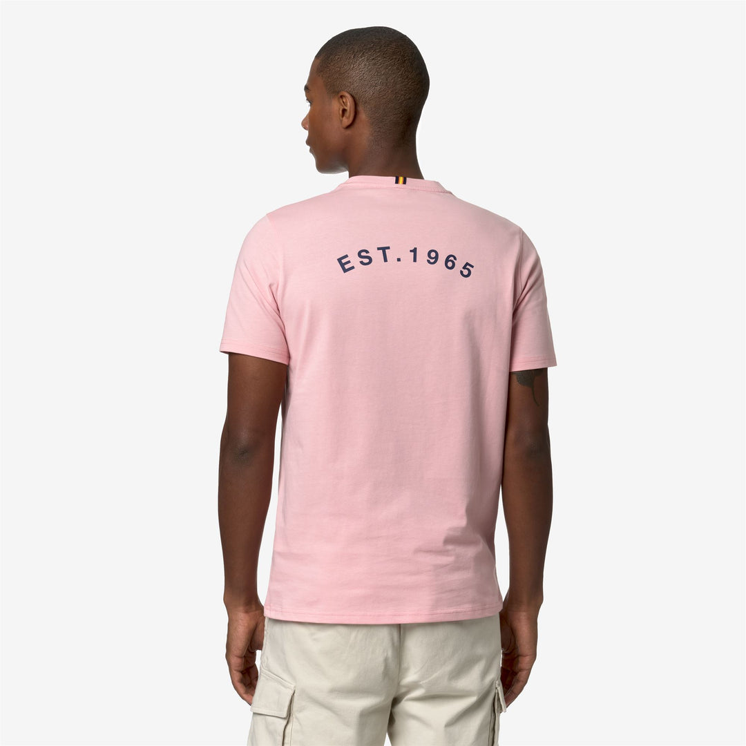 T-ShirtsTop Man ODOM ESTABLISHED T-Shirt PINK POWDER Dressed Front Double		