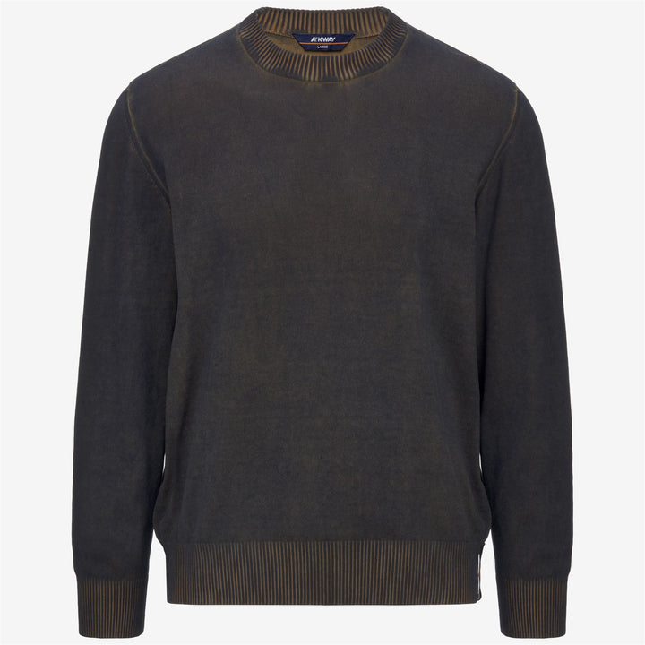 KNITWEAR Man BROU Pull  Over BLUE I-BROWN C Photo (jpg Rgb)			