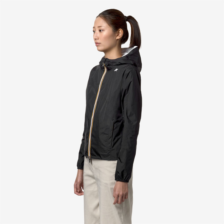 Jackets Woman LILY PLUS.2 DOUBLE Short BLACK P-WHITE Detail (jpg Rgb)			