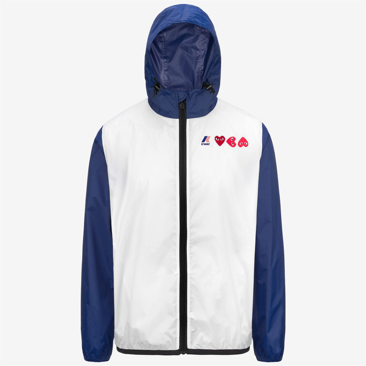 Jackets Unisex LE VRAI 3.0 CLAUDE CDG OPEN US OF SURFING BICOLOR Mid WHITE - BLUE ROYAL MARINE Photo (jpg Rgb)			