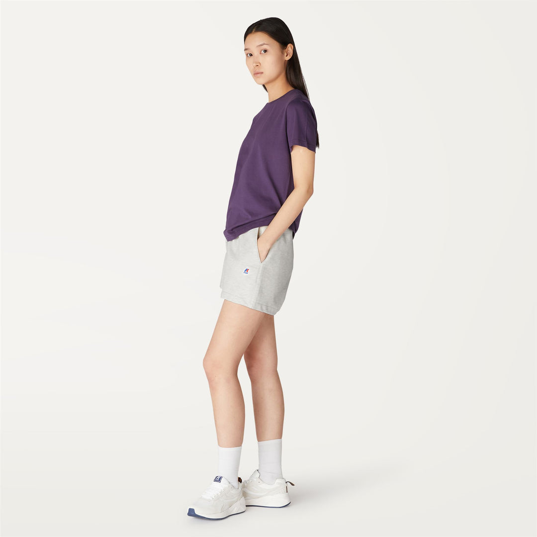 Shorts Woman CATE Sport  Shorts WHITE  MELANGE Detail (jpg Rgb)			