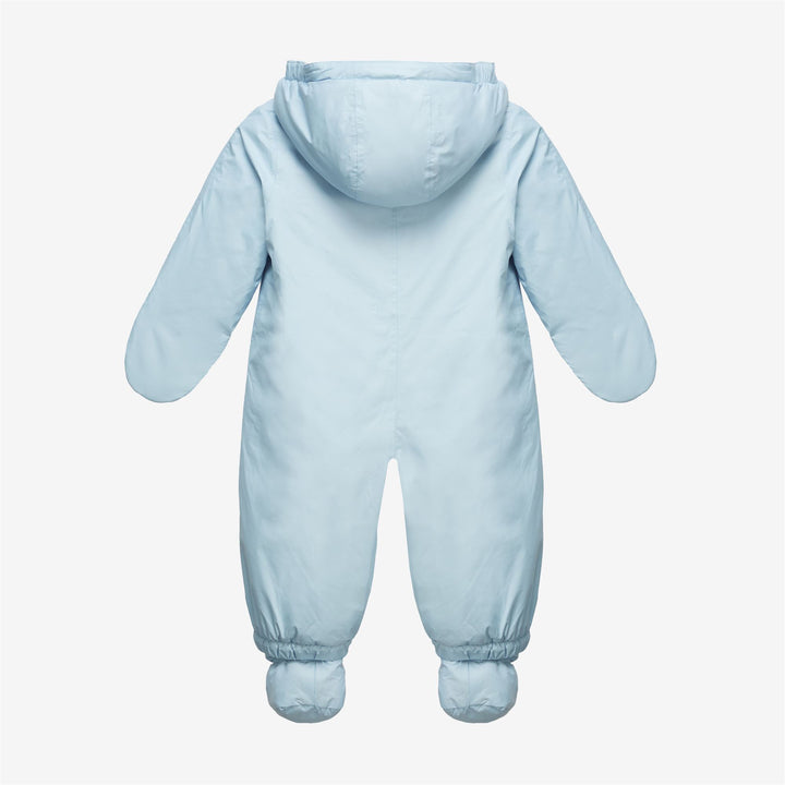 Sport Suits Kid unisex E. LE VRAI 3.0 SNOTTY ORSETTO TRACKSUIT ECRU-AZURE LT MARINE Dressed Front (jpg Rgb)	