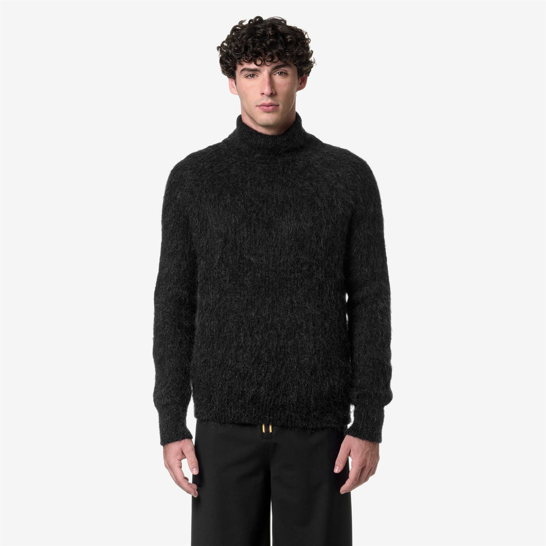 Knitwear Man BERENY Pull  Over BLACK PIRATE Dressed Back (jpg Rgb)		