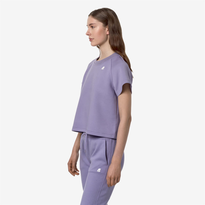 T-ShirtsTop Woman GUENDALINE LIGHT SPACER T-Shirt VIOLET GLICINE Detail (jpg Rgb)			