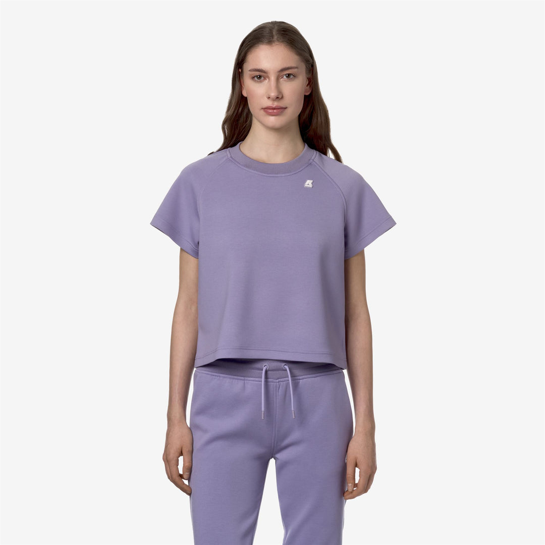 T-ShirtsTop Woman GUENDALINE LIGHT SPACER T-Shirt VIOLET GLICINE Dressed Back (jpg Rgb)		