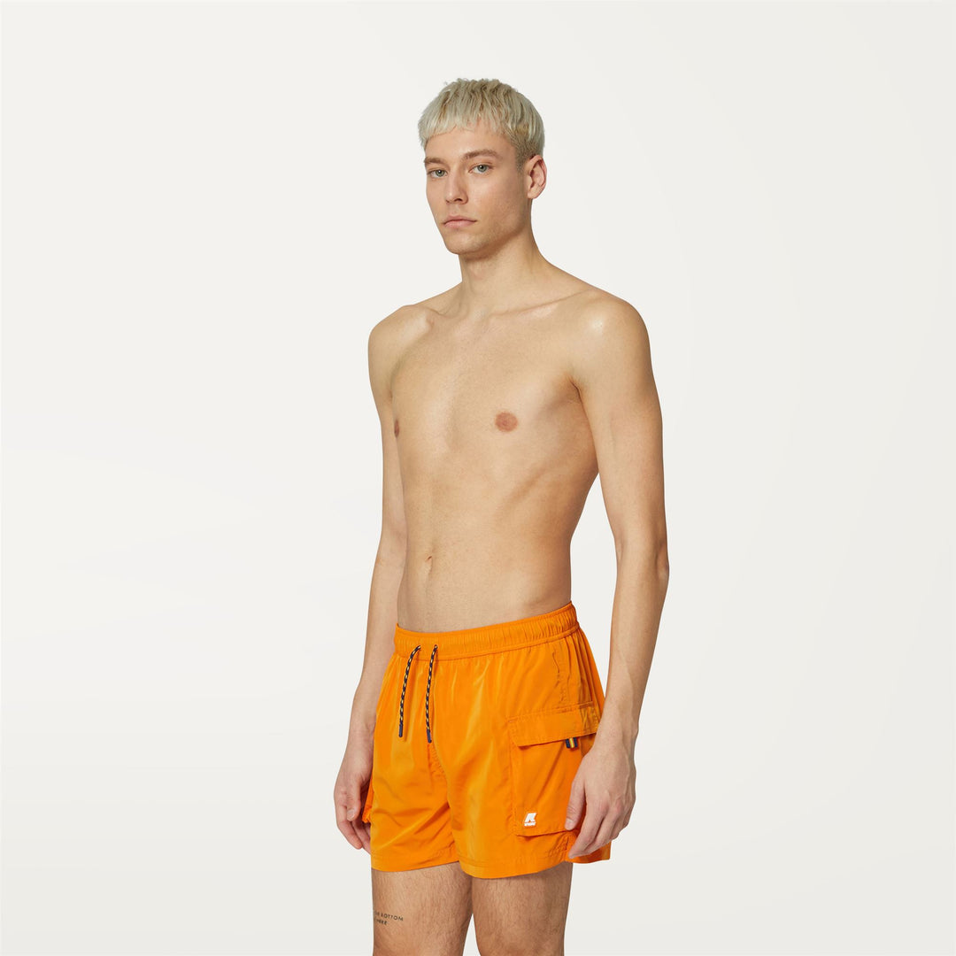 Bathing Suits Man MELLOW Swimming Trunk ORANGE RUST Detail (jpg Rgb)			