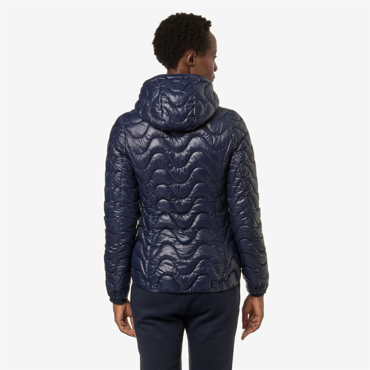 Jackets Woman LILY QUILTED WARM Short BLUE DEPTH Dressed Front Double		