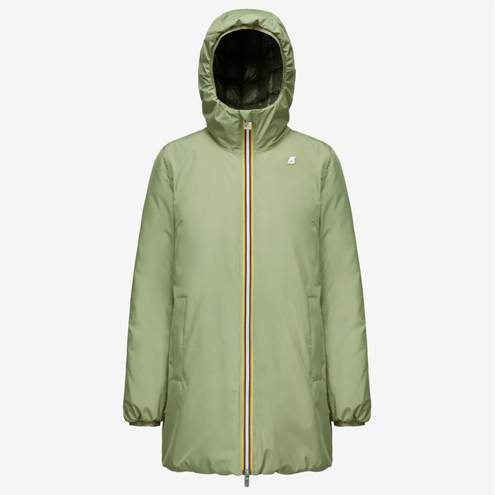 Jackets Woman SOPHIE STRETCH THERMO REVERSIBLE Mid GREEN S-GREEN B Photo (jpg Rgb)			