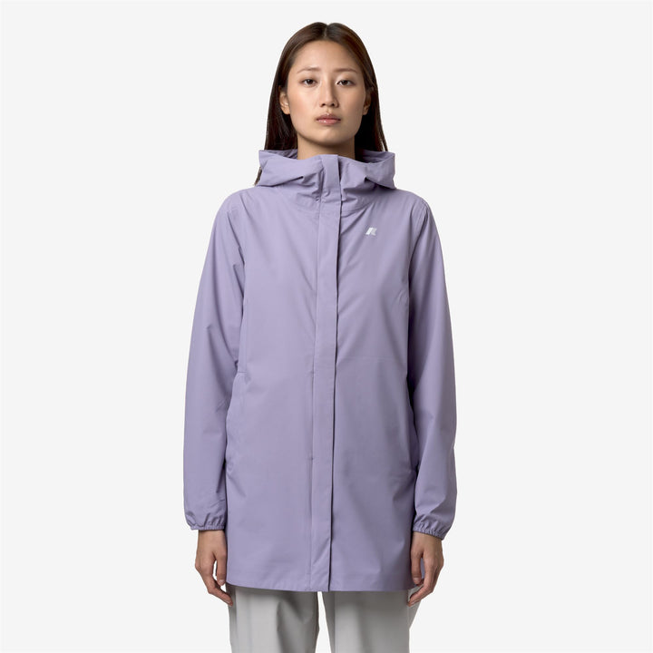 Jackets Woman SOPHIE STRETCH DOT Mid VIOLET GLICINE Dressed Back (jpg Rgb)		