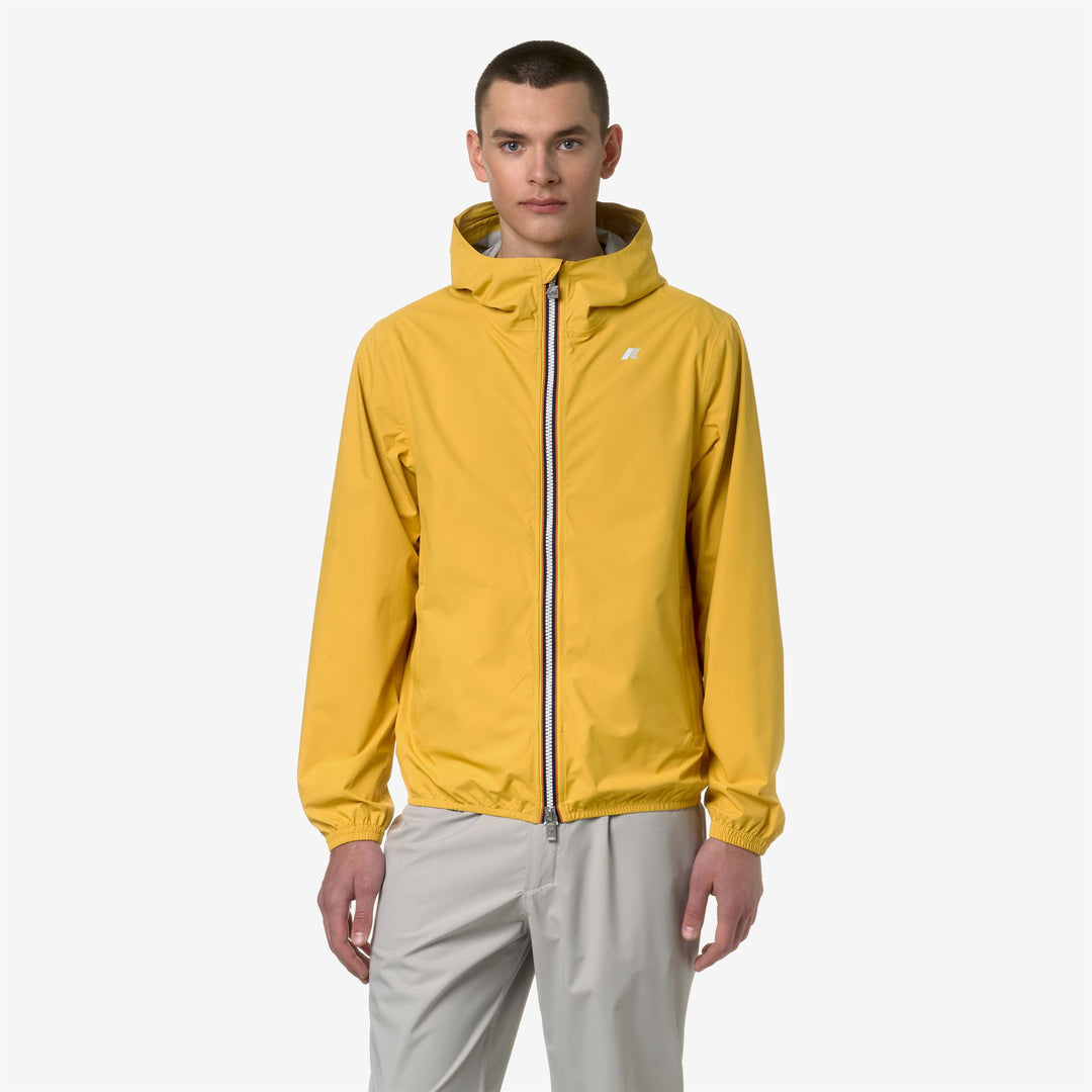 Jackets Man JACK STRETCH DOT Short YELLOW MIMOSA Dressed Back (jpg Rgb)		