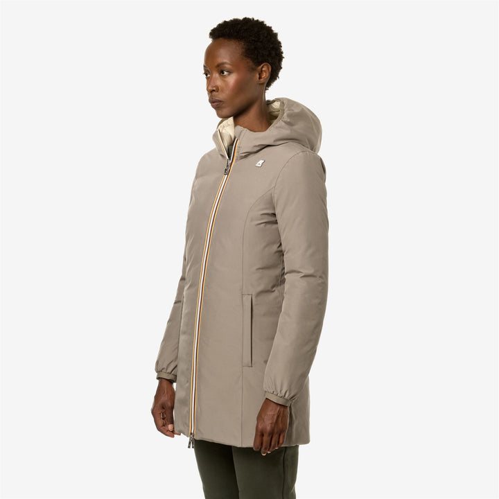 Jackets Woman DENISE ST THERMO DOUBLE 3/4 LENGTH BEIGE T-BEIGE E Detail (jpg Rgb)			