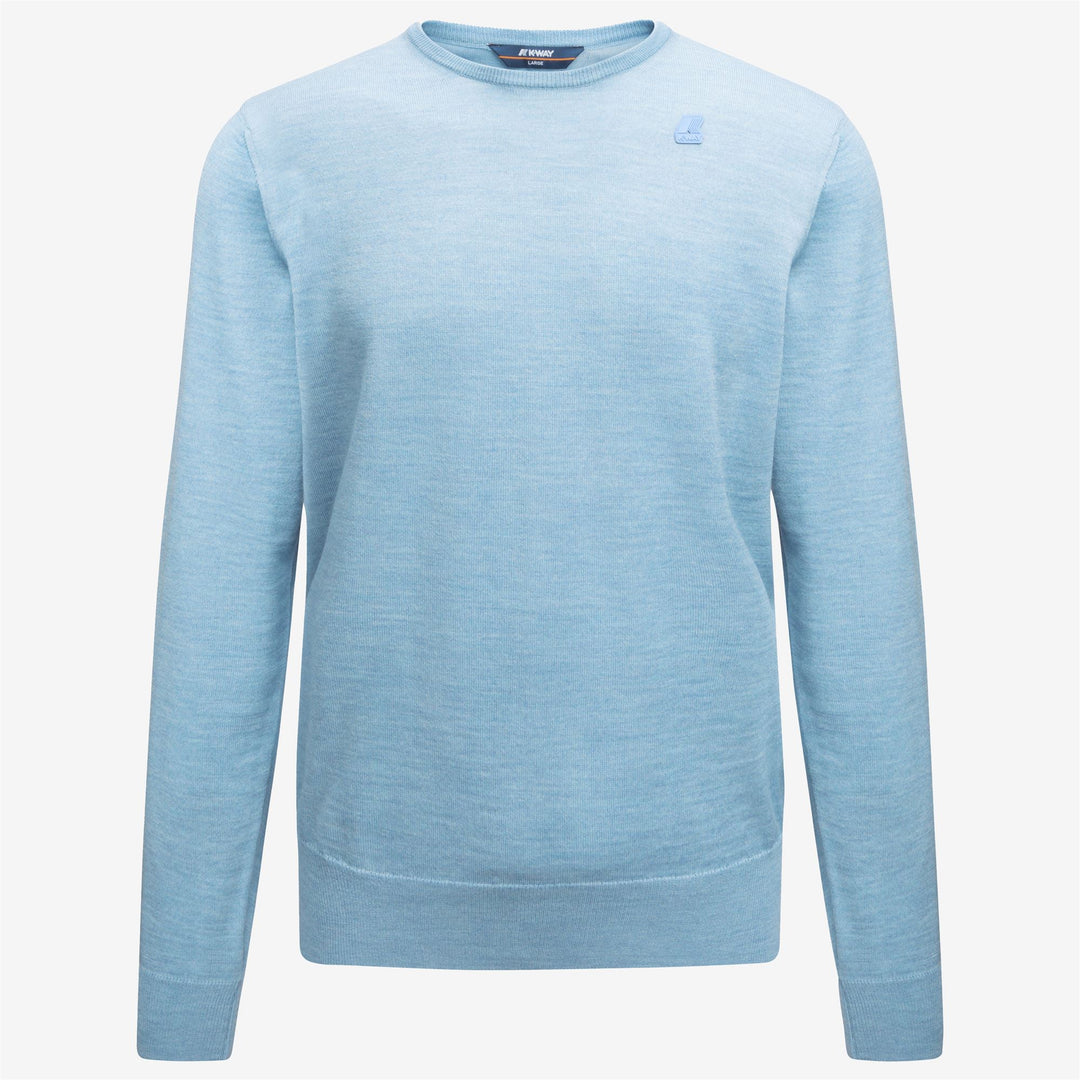 Knitwear Man SEBASTIEN MERINO Pull  Over AZURE DK Photo (jpg Rgb)			