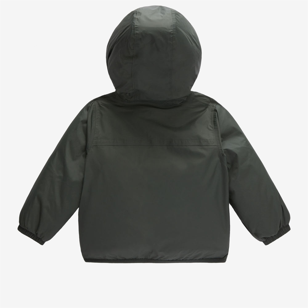 Jackets Kid unisex E. LE VRAI 3.0  CLAUDINE ORSETTO Mid ECRU-GREEN BLACKISH Dressed Front (jpg Rgb)	