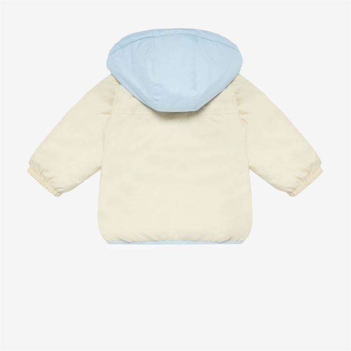 Jackets Kid unisex E. LE VRAI 3.0  CLAUDINE ORSETTO Mid ECRU-BEIGE-AZURE Dressed Front (jpg Rgb)	