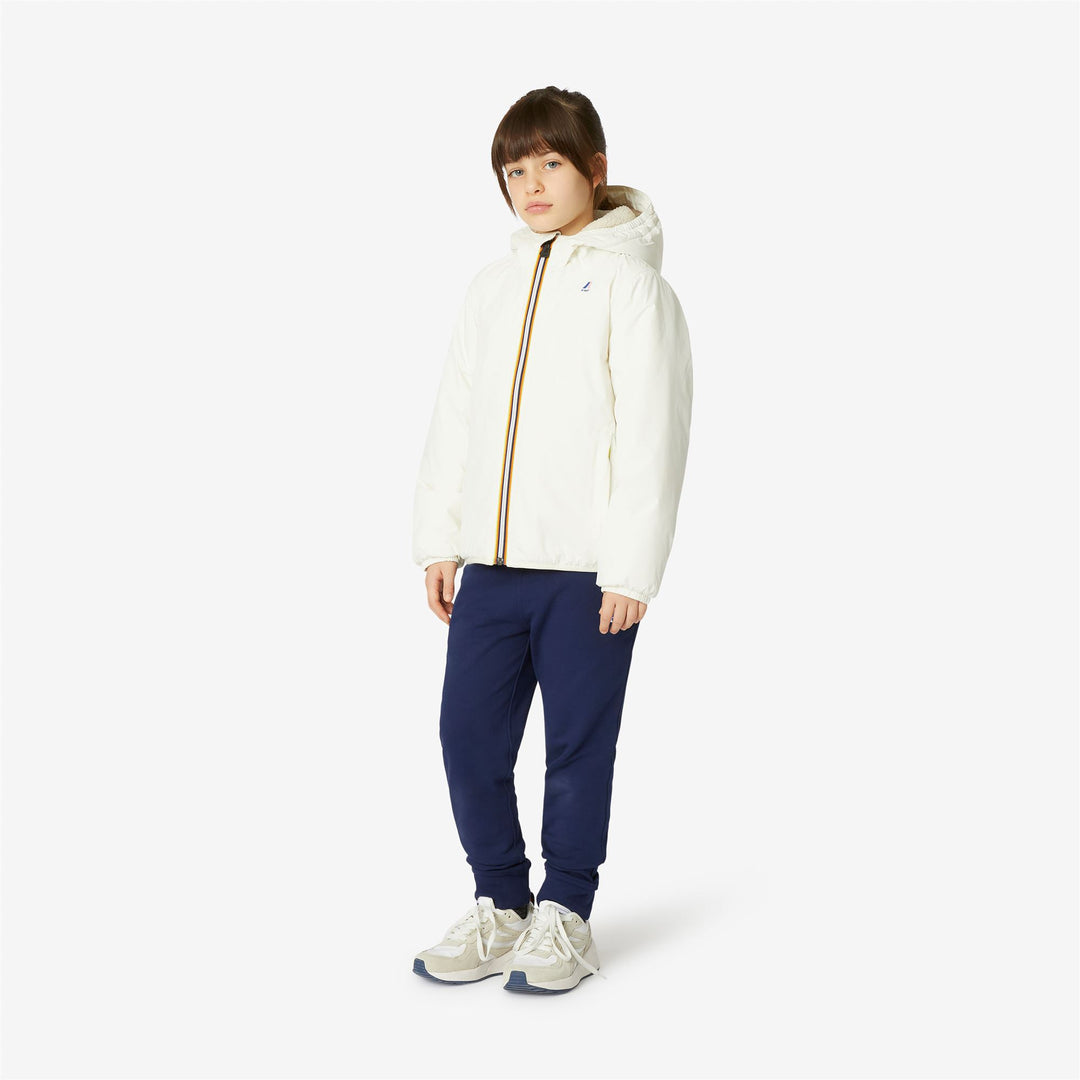 Jackets Kid unisex P. LE VRAI 3.0 CLAUDE ORSETTO Mid ECRU-WHITE Dressed Back (jpg Rgb)		