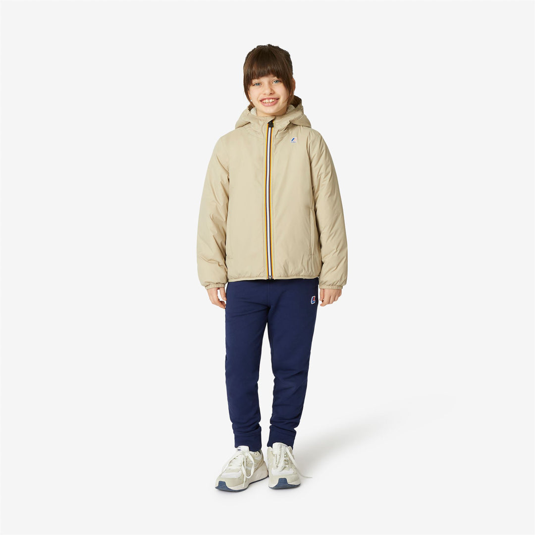 Jackets Kid unisex P. LE VRAI 3.0 CLAUDE ORSETTO Mid ECRU-BEIGE GREY Dressed Back (jpg Rgb)		