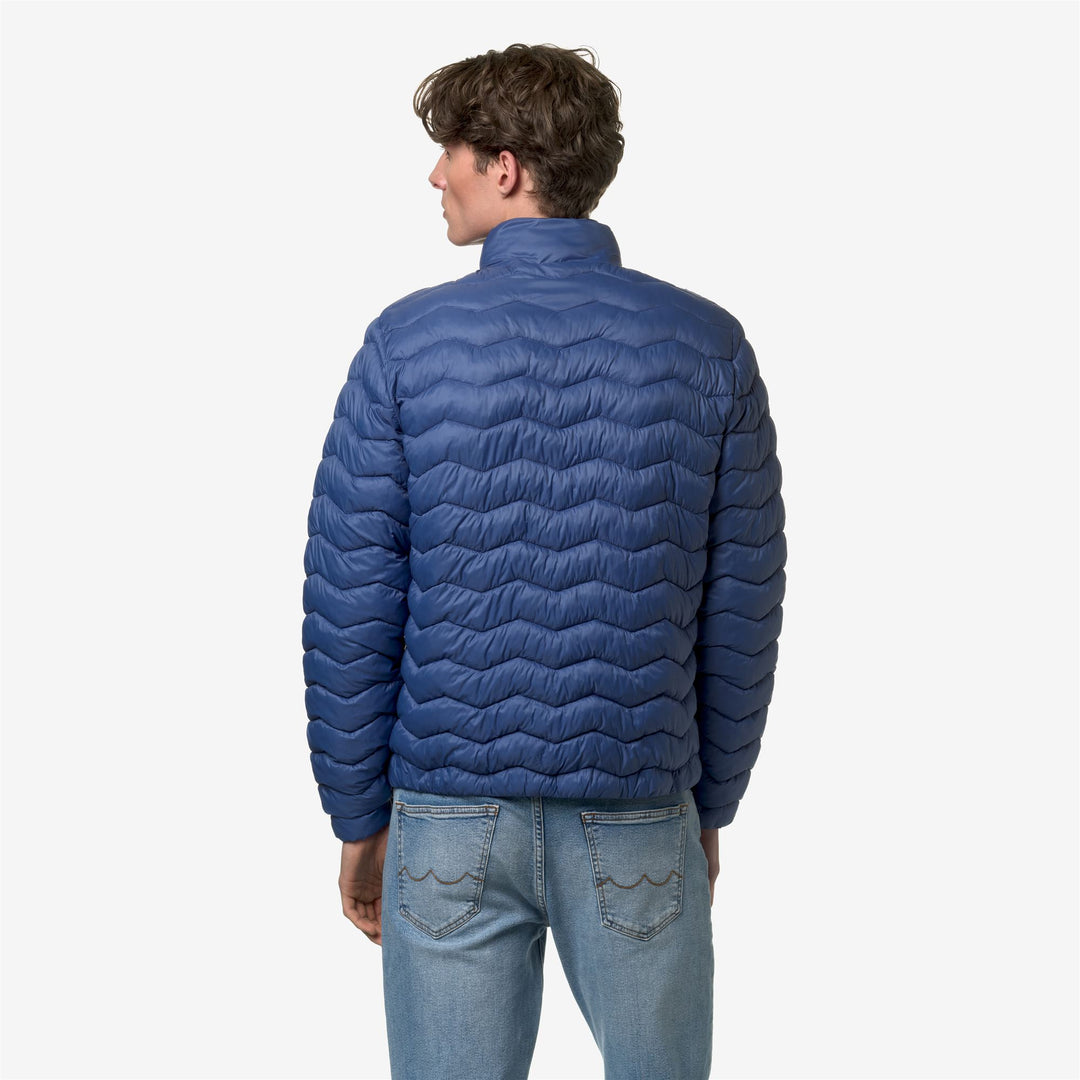 Jackets Man VALENTINE QUILTED WARM Short BLUE FIORD Dressed Front Double		