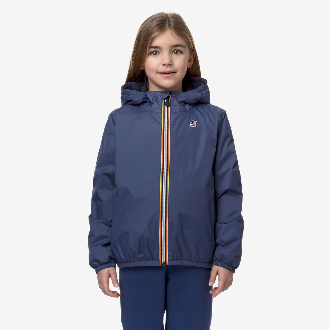 Jackets Kid unisex P. LE VRAI 3.0 CLAUDE WARM Mid BLUE INDIGO Dressed Back (jpg Rgb)		