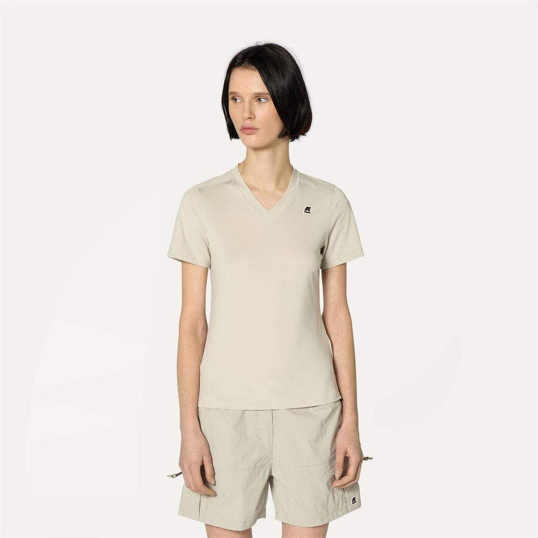 T-ShirtsTop Woman PACHOUR T-Shirt BEIGE LT Dressed Back (jpg Rgb)		