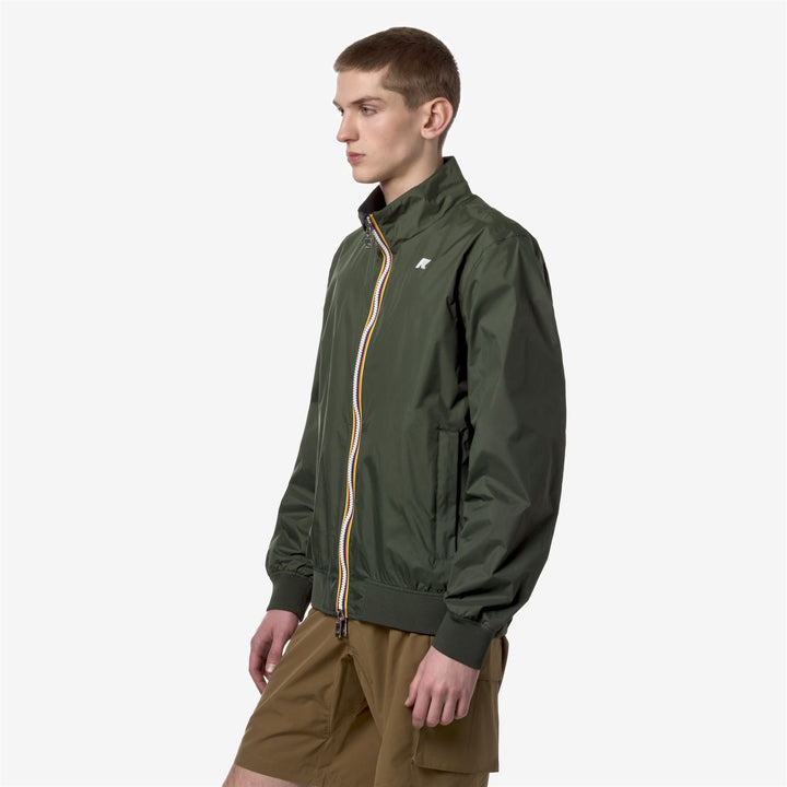 Jackets Man ARSENE PLUS.2 DOUBLE Short GREEN B -BLUE D Detail (jpg Rgb)			