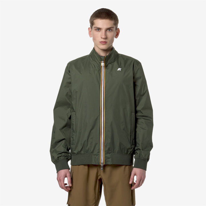 Jackets Man ARSENE PLUS.2 DOUBLE Short GREEN B -BLUE D Dressed Back (jpg Rgb)		