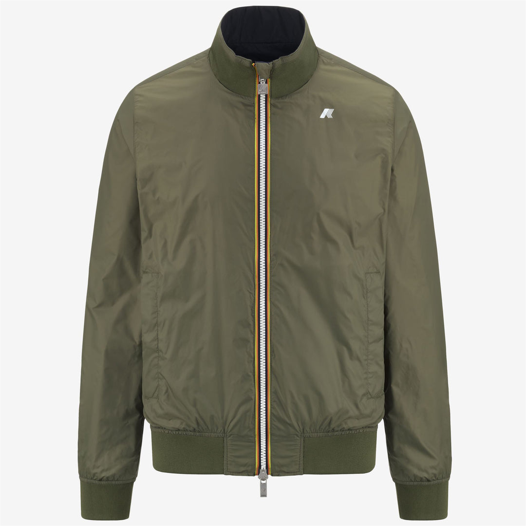 Jackets Man ARSENE PLUS.2 DOUBLE Short BLUE D-GREEN C Dressed Front (jpg Rgb)	