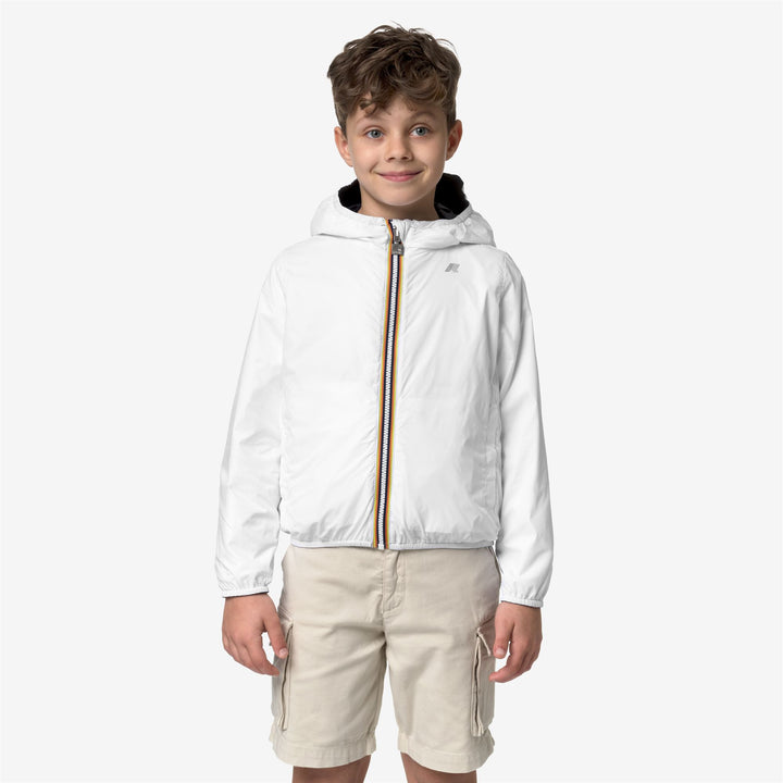 Jackets Boy P. JAKE PLUS.2 DOUBLE Short BLUE DEPTH - WHITE Detail Double				