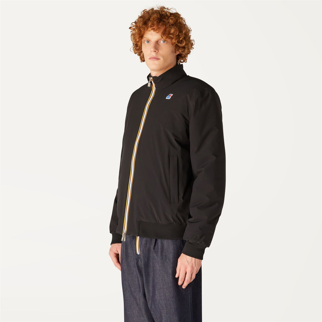 Jackets Man ARSENE WARM REVERSIBLE Short BLACK PURE - GREEN BLACKISH Detail (jpg Rgb)			