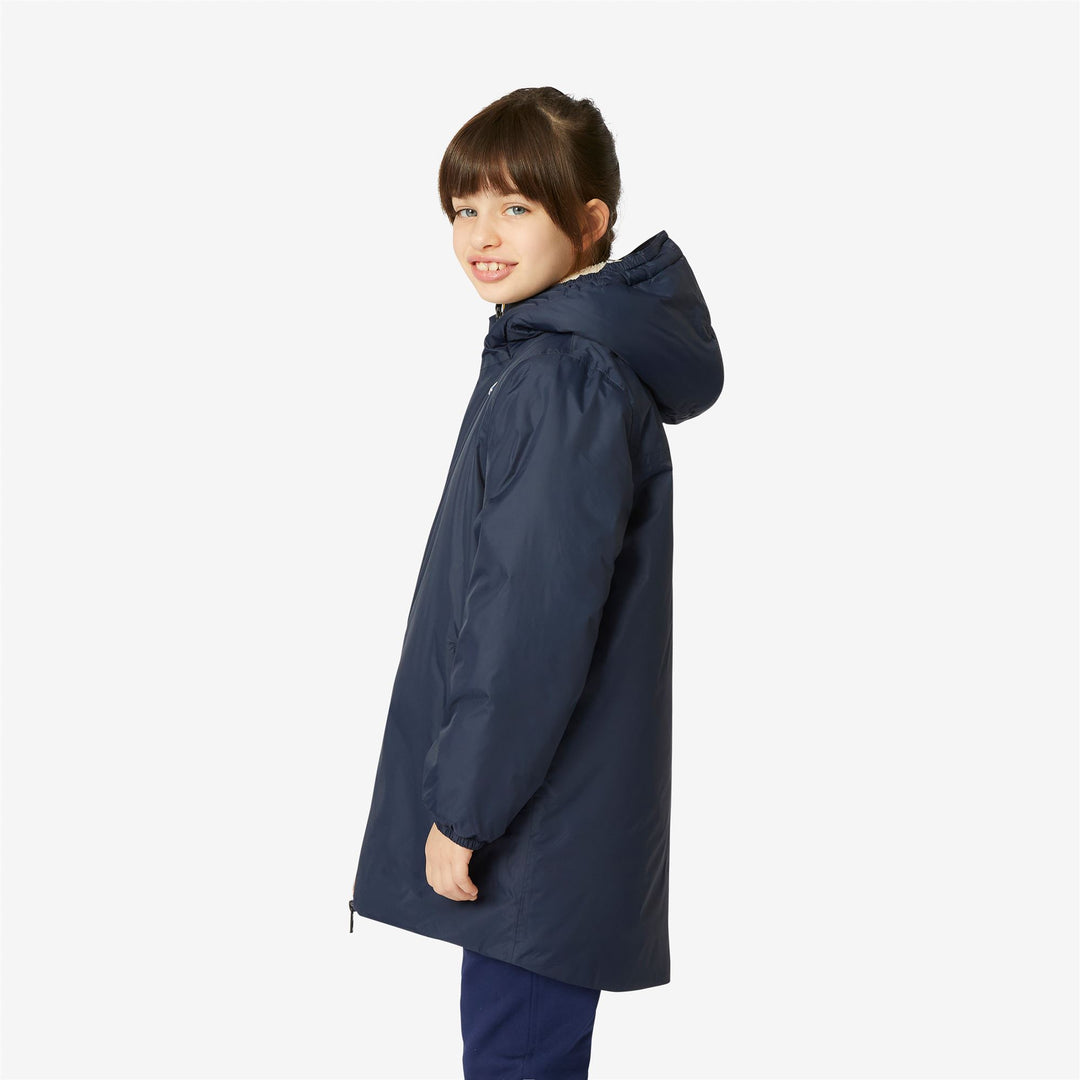 Jackets Kid unisex P. LE VRAI 3.0 EIFFEL ORSETTO 3/4 Length ECRU-BLUE DEPHT Detail (jpg Rgb)			