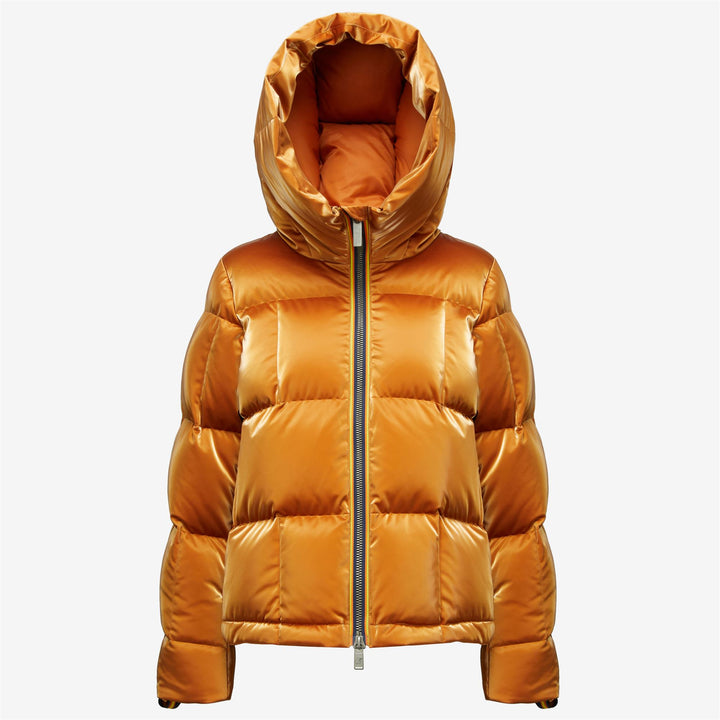 Jackets Woman BRIELIN HEAVY BRICK-LIKE QUILTED Short ORANGE METAL Photo (jpg Rgb)			