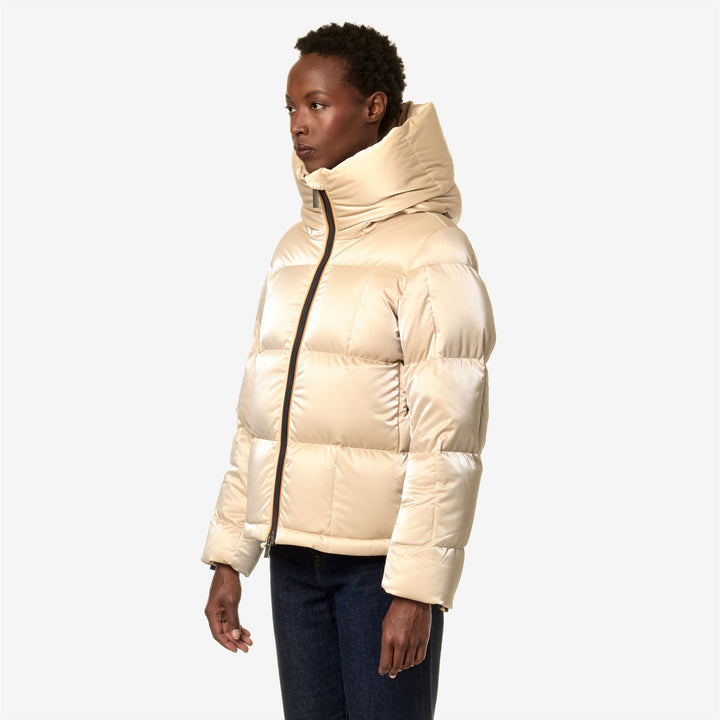 Jackets Woman BRIELIN HEAVY BRICK-LIKE QUILTED Short BEIGE METAL Detail (jpg Rgb)			