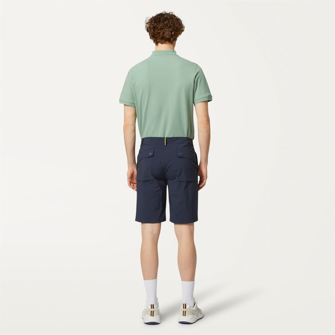 Shorts Man DORET Fatigue BLUE DEPTH Dressed Front Double		