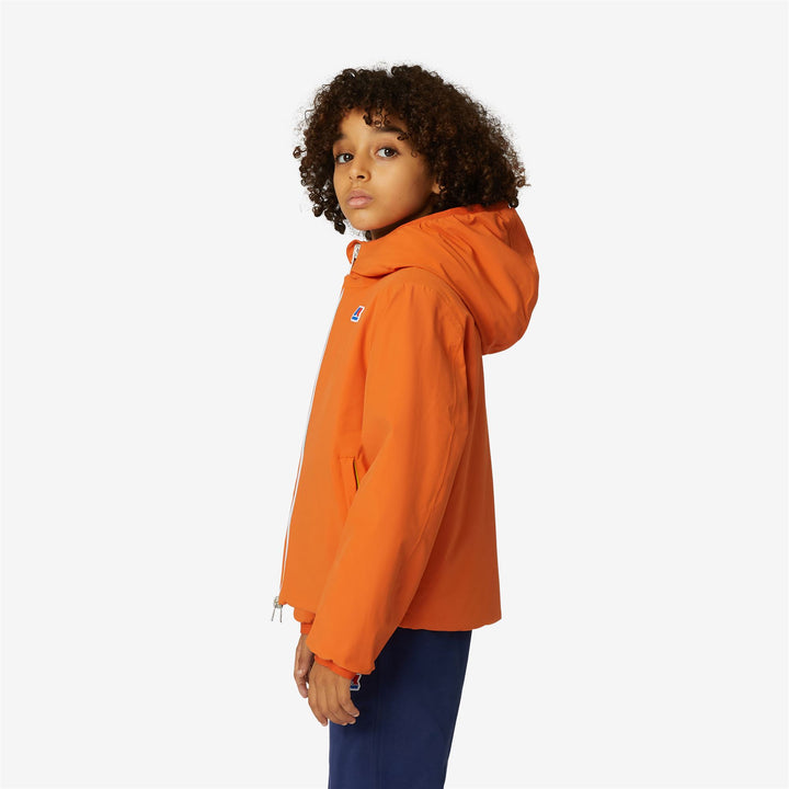 Jackets Boy P. JACQUES WARM REVERSIBLE Short ORANGE RUST - BLUE DEPTH Detail (jpg Rgb)			