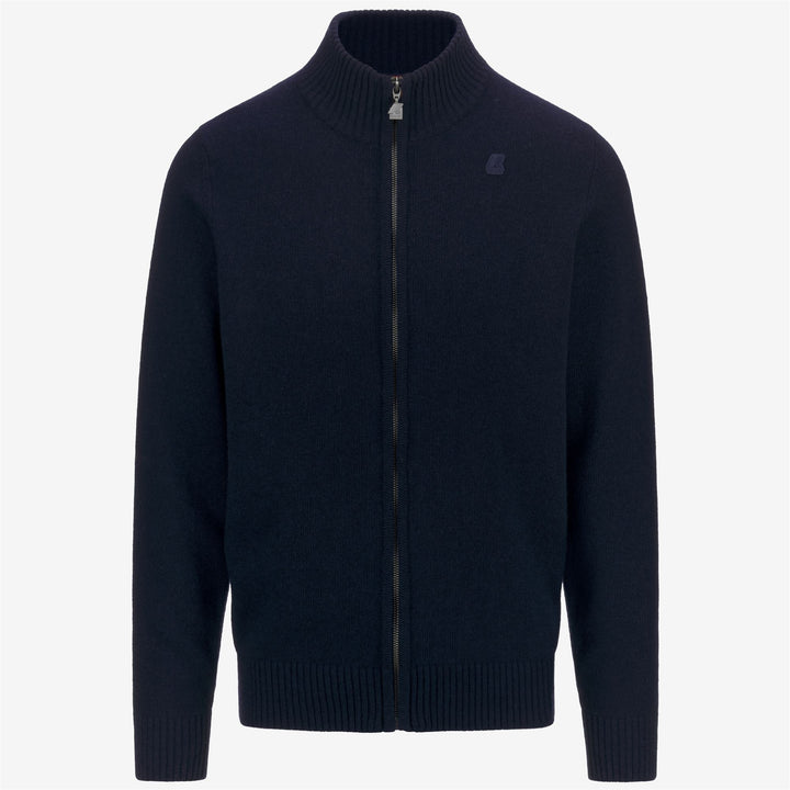 Knitwear Man FINNY LAMBSWOOL Pull  Over BLUE DEPTH Photo (jpg Rgb)			