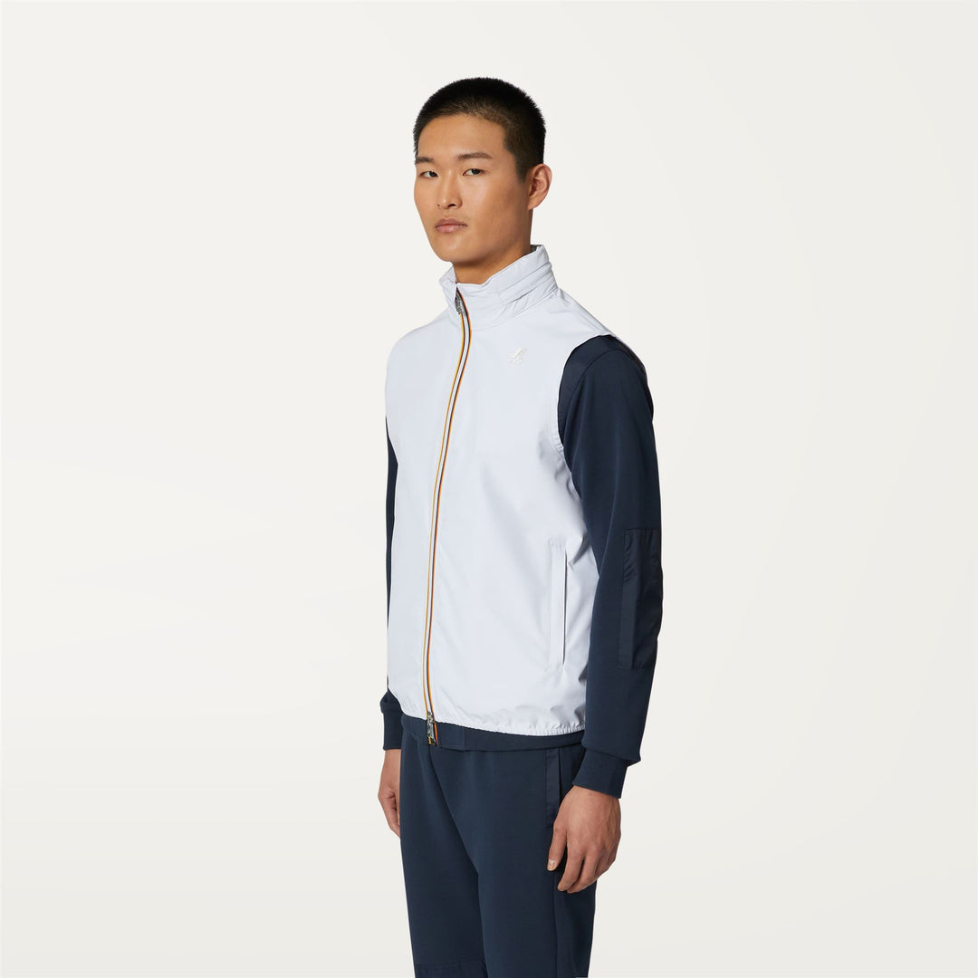 Jackets Man VALEN STRETCH DOT Vest WHITE Detail (jpg Rgb)			