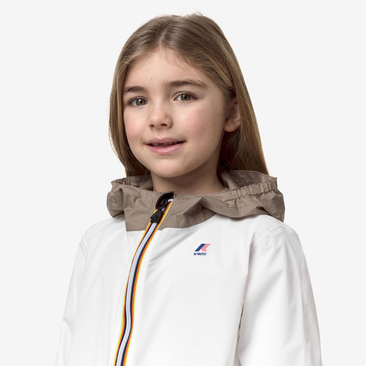 Jackets Kid unisex P. LE VRAI 3.0 CLAUDE Mid WHITE - BEIGE TAUPE Detail Double				