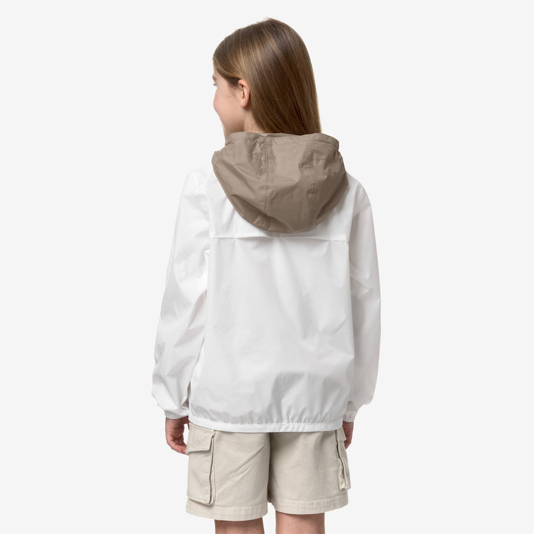 Jackets Kid unisex P. LE VRAI 3.0 CLAUDE Mid WHITE - BEIGE TAUPE Dressed Front Double		